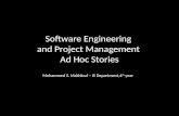 Software Engineering and Project Management AdHoc Stories