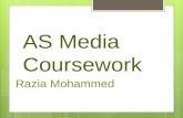 Razia Mohammed AS Media Coursework