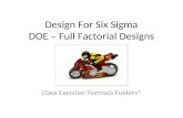 Formula Fueler Design Of Experiments Class Exercise