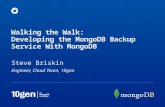 Walking the Walk: Developing the MongoDB Backup Service with MongoDB