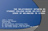 The Relationship between student sense of belonging and college-going beliefs at a diverse middle school in New York
