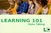 Learning 101: Note Taking