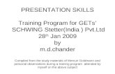 Presentation skills   m d chander