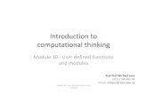 Lecture 10  user defined functions and modules