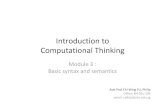 Lecture 3  basic syntax and semantics