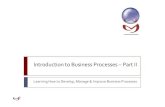 Introduction to Business Processes - Part II