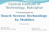 Touch Sreen Technology In Mobiles
