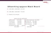 Module code: August 29, 2011 Uitwerking opgave Black Board A)150.000 / 100.000 = €1.50 B)200.000 / 100.000 = €2.00 C)Balans na emissie balans 02-01-2010.