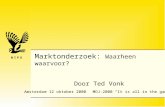 N I P ON I P O Amsterdam 12 oktober 2000 MOJ-2000 “It is all in the game” Marktonderzoek: Waarheen waarvoor? Door Ted Vonk.