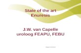 State of the art Enuresis J.W. van Capelle uroloog FEAPU, FEBU Meppel 15-05-2013.