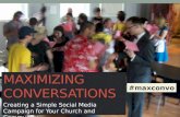 Maximizing Conversations:Creating a Simple Social Media Campaign for Your Church and Community