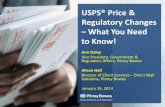 USPS Price & Regulatory Changes -- What You Need to Know!