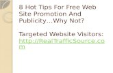 8 hot tips for free web site promotion