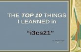 Customized top 10 things