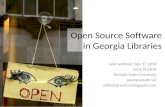 Open source software in Georgia Libraries