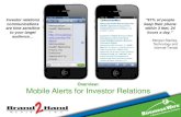 Mobile Alerts for Investor Relations