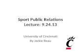 Sports PR Lecture #4, 9.24