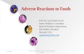 Adverse effect of foods
