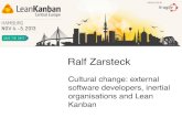 Ralf Zarsteck: Cultural change: external software developers, inertial organisations and Lean Kanban - LKCE13