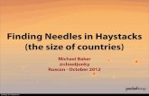Ruxcon Finding Needles in Haystacks (the size of countries)
