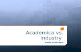 Academia vs industry