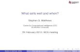 BCS Talk - What sells well and when?