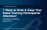 Workshop-Jeb Brooks-Seven Ways to Grab & Keep Your Sales Training Participants’ Attention