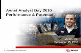 Avnet Analyst Day 2010 Presentation 2 Path to Premier