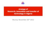Strategy of research, innovation and transfer of technology in algeria