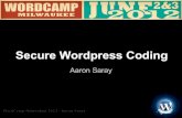 WordCamp Milwaukee 2012 - Aaron Saray - Secure Wordpress Coding