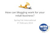 Blogging for retailers