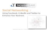 Social Networking  : Using Facebook, LinkedIn and Twitter to Enhance Your Business