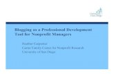 Discussion about Nonprofit Blogging and its Impact on the Careers of Nonprofit Managers