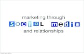 Marketing Through Social Media And Relationships