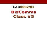 Business Communications Class Ethan Chazin Week 5