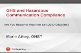 OSHA and GHS HAZCOM Training by Marie Athey