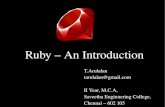 Arulalan  Ruby An Intro
