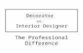 Decorator vs. Interior Designer