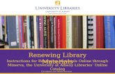 Renewing Library Materials in Minerva