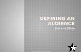 Defining an audience