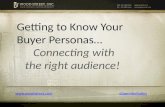 Getting to Know Your Buyer Personas…Connecting with the right audience!
