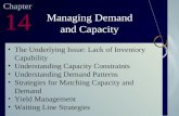 Managing demand and cpacity