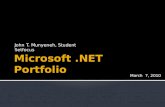Microsoft.NET  Portfolio