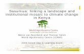 Sasumua: linking a landscape and institutional mosaic to climate change in Kenya