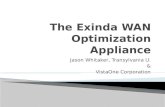 The Exinda WAN Optimization Appliance - Jason Whitaker, Transylvania University