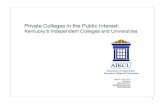 Private Colleges in the Public Interest: Presentation to Kentucky House Postsecondary Budget Review Subcommittee