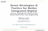 How To Get Better Results From Integrated Efforts With Your Digital Marketing Dollars by William Leake