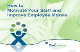 How to motivate your staff and improve employee morale