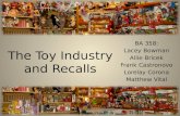 BA 358 Toy Industry and Recalls
