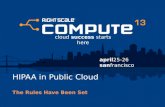 HIPAA in the Public Cloud: The Rules Have Been Set - RightScale Compute 2013